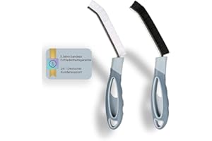 BANDEAX Premium Fugenbürste mit ergonomischem Gummigriff gegen Schmutz & Fugen in Fliesen, Bad und Küchenspüle - Ecken Reinigungsbürste für Haushalt Tiefenreinigung - Spaltreinigungsbürste zum Reinigen