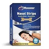 100 Medium Nasal Strips by Massner Breathe Better Stop Snoring Nose Strips Helps Aid Sleeping Congestion Relief and Anti Snore Device