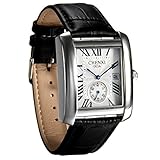 Avaner Herren-Uhr Armbanduhr Business Casual Lässig Herrenuhr römische Ziffern Kalender Funktion mit schwarzem Lederband