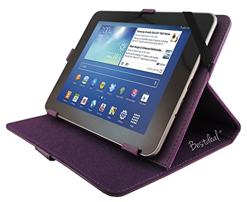 Lila PU Lederner Tasche Case Hülle für Wortmann Terra Pad 1001 / 1002 9.7″ Zoll Tablet PC + Displayschutzfolie und Stylus - 2