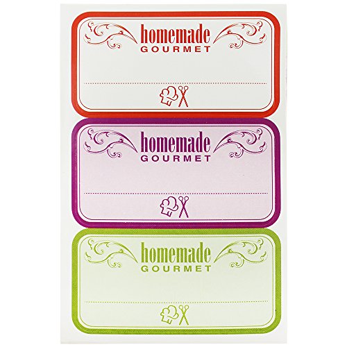COM-FOUR® 120 Stück Etiketten für Gläser & Flaschen, 4 verschiedenene Dekore - 2