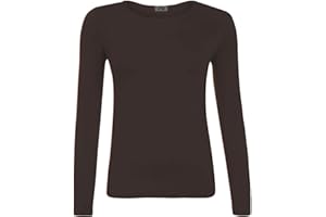 7STYLES® Girls TOP Long Sleeve T Shirt Kids Basic Plain TOP Crew Neck School Uniform 5-13