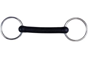Korsteel Flexi Rubber Mullen Mouth Loose Ring Snaffle Bit, 4.5"