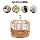 Ligero y portátil: solo pesa unos 0,6 kg, se puede colgar fácilmente o con la mano, una jaula retro clásica para llevar a su ave a pasear, para examinar u otros lugares.
