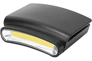 BOROCO Przenośna Latarka Czołowa LED, Plastikowa Latarka Czołowa Z Klipsem, Rondem, Mini Latarka Czołowa Do Użytku Na Zewnątrz, Czarna(czarny)