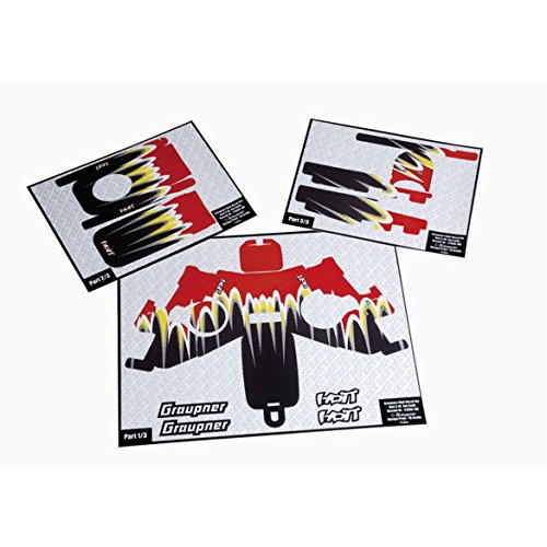 Preisvergleich Produktbild Graupner Dekorbogen X-8E flame red yellow