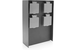 LED Universum Gniazdko ogrodowe ze stali nierdzewnej, IP44, do użytku na zewnątrz, 23 cm (antracytowe 4-krotne)