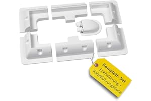 Avoltik Solarpanel Halterung I witterungsbeständige Solarmodul Halterung aus ABS-Kunststoff I Solar Eckhalterung + Kabelführungsdose I Halterung für Solarmodule in weiß I Solarpanel Montageset