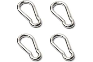 bituocs 4 Stück Karabiner,Schlüsselanhänger Karabinerhaken für Hängematten, Camping, Wandern, Angeln, Karabiner bis 60kg