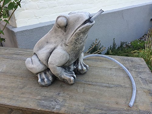 Steinfigur Teichfigur Wasserspeier Frosch Kröte Brunnen Deko Garten Teich 13 kg - 2