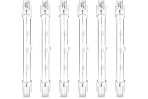 BLAKAPOO Bombilla Halógena R7S 118mm 200W 230V Blanco Cálido Regulable 2700K, Varilla Halógena Lineal J118mm R7S para Luces de Sala, Bombillas de Techo, Luces de Trabajo, luces de Paisaje, Paquete de 6
