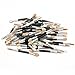 Pinzhi®50pcs Double-ended Disposable Eyeshadow Brush Applicator Dual Sided Oval Sponge Tipped Makeup Tool