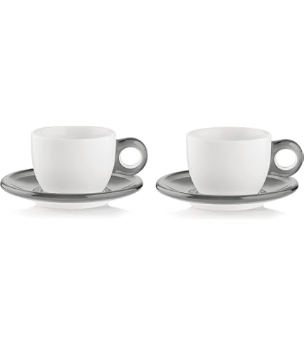 Set 6 Tazze Da Caffè Con Piattini Guzzini Love Sand – Eleganti E Pratiche Per La Colazione