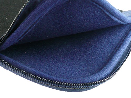 Emartbuy Schwarz   Midnight Blau Wasserdicht Neopren weicher Rei  verschluss Kasten Abdeckung Sleeve With Blau Interior   Zip Passend f  r Acer Spin 1
