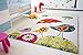 Kids Rug Little Carpet Childrens Collection Cute Colourful Bird Theo Design, Size 100x160 cm (3'3"x5'3")