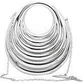 HAYSCH Metallic Acrylic Evening Handbag for Women | Crossbody Sling Bags with Detachable Chain Strap Glossy Stylish Latest La