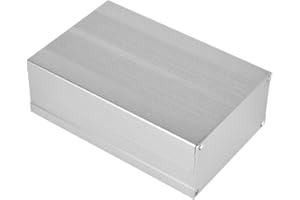 WALFRONT Proyecto Electrónico Caso Aleación Aluminio Placa Circuito Impreso Cableado Decodificador Caja Aluminio Concha Plata 55x106x160 mm