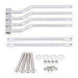 【Hohe Qualität】 - Satteltaschen-Halterungen Satteltaschen-Halterungen nehmen Edelstahlmaterial, 100% neue Markenqualität, hohe Steifigkeit, ihre Oberfläche nehmen Galvanisierungsverfahren an, die gegen Rost und für lange Zeit beständig sind.