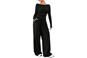 crazy bean Tuta Sportiva Invernale e Casual da Donna Tuta da Donna Elegante Curvy 2 Pezzi Casual Completa Manica Lunga Set Maglia a Pantaloni Sportivi con Elastico in Vita