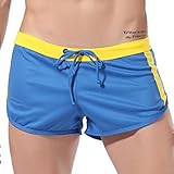 Honghu Hombre Loose Bañadores Ropa de baño Tamaño L Azul