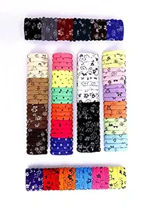 Honbon Rubber Band Hair Accessory Soft Rubber Stretchy Ponytail Holder Elastic Hair Ties Light & Dark MultiColors Printed Design Hair Bands Rubberband for Baby Kids Girl (Pack of 144 Pieces)