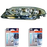 H7 Osram Original Line Scheinwerfer links für Laguna II Phase 1 Bj 01-05 Limo/Kombi H1+H7