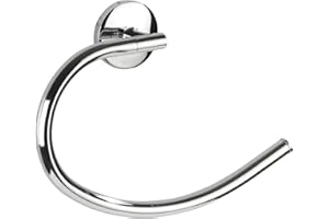 WENKO Anillo-toallero Cuba, Cinc moldeado bajo presión, 21.5 x 15 x 4 cm, Cromo