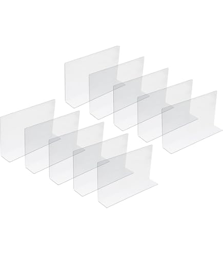 TOYANDONA Lot De 6 Séparateurs D'étagère En Plastique