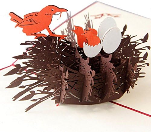 UncleS Nest of Love 3D Pop Up Greeting Cards, 5.91 x 5.91 inches, Gift for Birthday Wedding Invitation Merry Christmas Teacher's Day Thanksgiving Congratulation