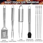 grilljoy Grillbesteck Set, 25er Edelstahl Grillzubehör im Etui – Bild 2