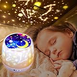 【Mehrzweck】-ABS-Nachtlichtprojektor mit abnehmbarem Lampenschirm. Es bietet nicht nur eine wunderschöne Aussicht, sondern auch eine hochwertige Konstruktion und Langlebigkeit. Ideale Dekorationsleuchte für Hochzeit, Geburtstag, Party, Zuhause, Schlafzimmer, Kinderzimmer.