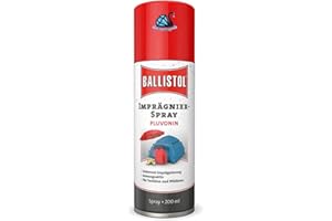 Eva Shop® Ballistol Pluvonin Premium Imprägnierspray mit Nano Technik für die Imprägnierung von Zelt, Sonnenschirm, Regenschirm, Anorak, Regen- und Sportbekleidung, Schuhe, Rucksack UVM.