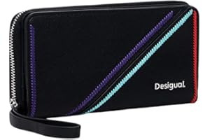 Desigual Women's Accessories PU Long Bi-Fold Wallet, czarny, czarny, 18