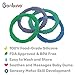 Baby Teether - 4 Silicone Sensory Baby Teething Ring Toys - Fun, Colorful and BPA-Free - Soothing Pain Relief and Drool Proof Infant Toys - Solve Teething Now