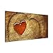 Produktbild Apalis 108795 Magnettafel Natural Love Memoboard Design Quer Metall Magnet Pinnwand Motiv Wand Stahl Küche Büro, 37 x 78 cm
