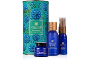 SPA CEYLON De-Stress Wellness Trio Set | Holistic Spa Essentials for Calming | Natural Ingredients | Ayurvedic Bath Gift Set | Frankincense | Essential Oil | Shower Gel, Body Mist, Balm | Gift set