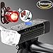 Produktbild Fahrradlichter Set von Better Choice, 1 Bicycle Frontlicht 1 Bike Red Rücklicht StVZO genehmigt USB-wiederaufladbare Radfahren Licht 180 Lumen + 2 Reflektoren 1 Handy-Halter Motorrad Schutzhülle für Smartphone GPS
