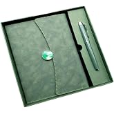 Senon Leather Notebook Pen Set Boxed Special Design Gift Set Green