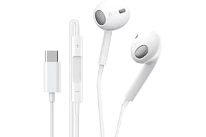 UCGOU Auriculares USB C,In-Ear Auriculares Tipo C con Micrófono Control de Volumen de Llamadas Compatible con Samsung S20/S21/S22,iPhone 15/15 Pro,Huawei P50/Mate 30,iPad Pro,OnePlus,Pixel Dispositivo USB C