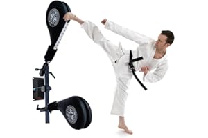 DYK&NX Montaggio a Parete Taekwondo Kick Pad Target, Boxing Accessori per Allenamento Kung Chun, 3 Supporto per Bersaglio Training Target con Bracci A Molla per Muro o Oggetti Rigid (Color : Double Target)