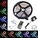 Produktbild ALFA Beleuchtung 16.4 ft LED Flexible Strip 150 LEDs Farbwechsel RGB SMD5050 LED Light Strip Kit RGB 5 M mit 42 Schlüssel IR-Fernbedienung Controller und 12 V 2 A Netzteil.