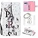 Produktbild für iPhone 8 (4,7 Zoll) Hülle, Glitter Strass Bling Ledertasche Muster Weich PU Schutzhülle für Apple iPhone 8 (4,7 Zoll) Flip Cover Wallet Case Tasche Handyhülle mit Lanyard Strap Stand Function Magnetverschluss Etui Schale Credit Card Slots Bookstyle Purse Design Handytasche Lederhülle Schutz Hüllen mit für Apple iPhone 8 (4,7 Zoll) +Schlüsselanhänger (R) (1)