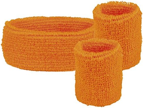 BolandBoland 01896 3 sweatbands, neon Orange, Standard Size