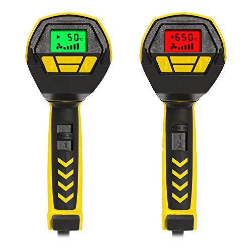 TROTEC Heißluftpistole HyStream 2100 (2.000 Watt) bis max. 650 °C (in 10 °C-Schritten) mit Kaltstufe, Farb-LCD und vielseitig einsetzbarem Vorsatzdüsen-Set - 2