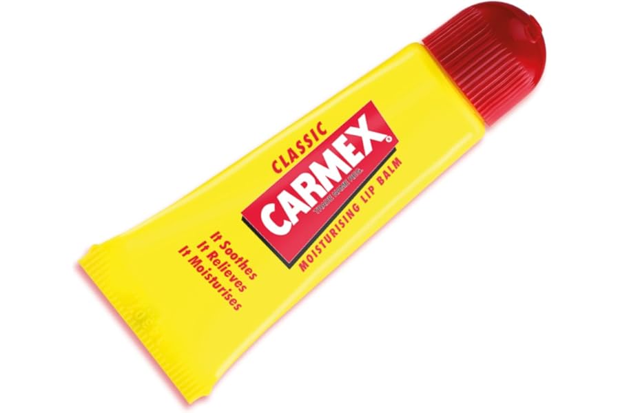 Carmex Classic Moisturising Lip Balm Tube | Prevents Dryness, Peeling & Lip Discolouration from Sun Exposure | Hydrating Lip Care with Cooling Relief for Hot, Sunny Days (10g)