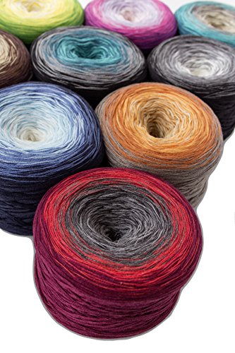 BOBBEL COTTON 01: 1er-Geschenke Set WOOLLY HUG: 1 x 200g Knäuel 50% Baumwolle fein & 50% Polyacryl, Lauflänge 800m/200g, Nadelstärke 2,5-3,5 Maschenprobe 10x10cm = 25M/34R + Button HAPPY BIRTHDAY - 8