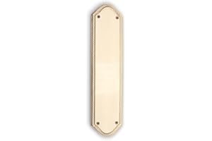 Infinity Decor Georgian Half Round Satin Brass Finger Push Plate 295mm - Solid Brass Finger Plate for Internal and External Door
