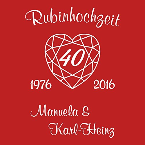 Geschenke 24: Laterne Rubinhochzeit – 36 cm – gravierte Laterne – originelle Idee zum 40. Hochzeitstag – Laterne mit Gravur - 4