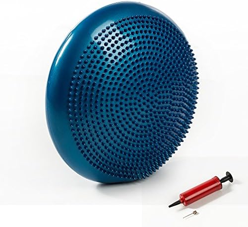 Inflatable Balance Cushion with Pump, Air Stability Wobble Board 39 cm balance board for fitness, yoga, rehabilitation, back-training and coordination Supports up to 300kg