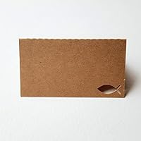 10 Tischkarten Platzkarten Namenschilder Hochzeit Taufe Kommunion Konfirmation Fisch